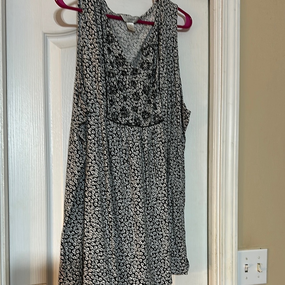 Cj banks Black and White Patterned Women's Top